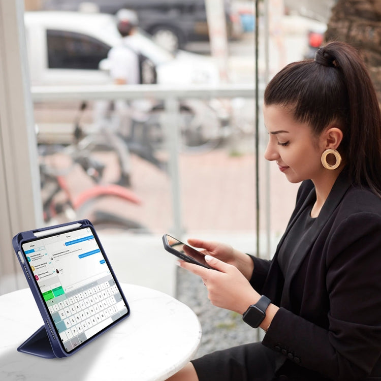 For iPad 2025 / 2022 3-fold TPU Smart Leather Tablet Case with Pen Slot(Royal Blue) - iPad 2025 / 2022 Cases by buy2fix | Online Shopping UK | buy2fix