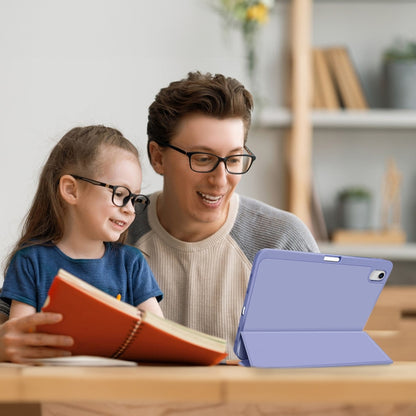 For iPad 2025 / 2022 3-fold TPU Smart Leather Tablet Case with Pen Slot(Lavender Purple) - iPad 2025 / 2022 Cases by buy2fix | Online Shopping UK | buy2fix