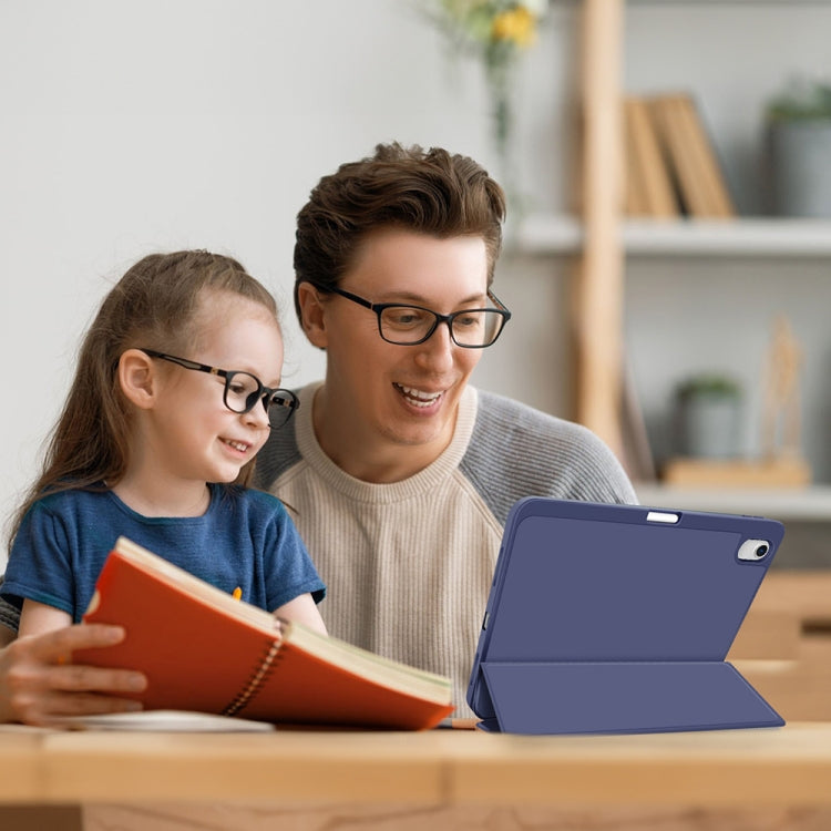 For iPad Air 5 / 4 3-fold TPU Smart Leather Tablet Case with Pen Slot(Royal Blue) - iPad Air (2022) / (2020) 10.9 Cases by buy2fix | Online Shopping UK | buy2fix