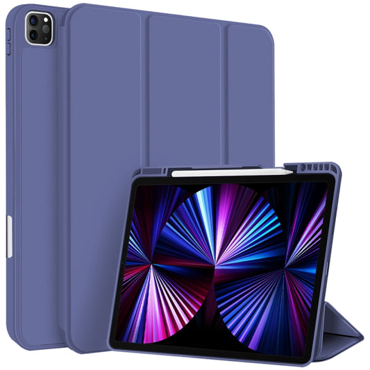 For iPad Pro 11 2022 / 2021 / 2020 3-fold TPU Smart Leather Tablet Case with Pen Slot(Royal Blue) - iPad Pro 11 (2022/2021) Cases by buy2fix | Online Shopping UK | buy2fix