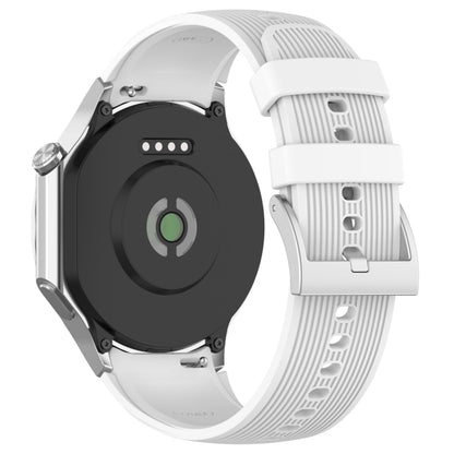 For OPPO Watch X2 Vertical Texture Silicone Watch Band(White) - Watch Bands by buy2fix | Online Shopping UK | buy2fix