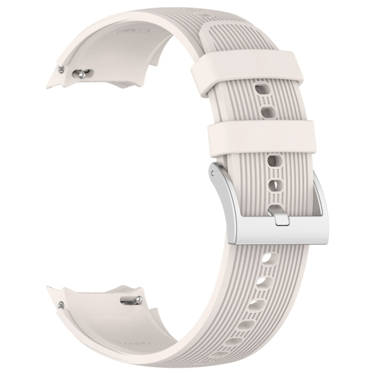 For OPPO Watch X2 Vertical Texture Silicone Watch Band(Creamy White) - Watch Bands by buy2fix | Online Shopping UK | buy2fix
