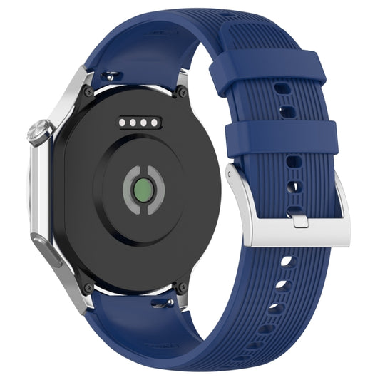 For OPPO Watch X2 Vertical Texture Silicone Watch Band(Blue) - Watch Bands by buy2fix | Online Shopping UK | buy2fix
