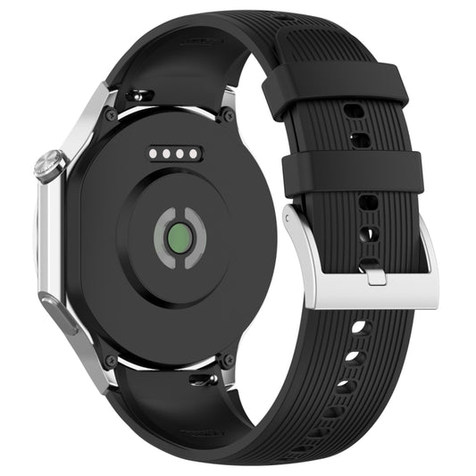 For OPPO Watch X2 Vertical Texture Silicone Watch Band(Black) - Watch Bands by buy2fix | Online Shopping UK | buy2fix