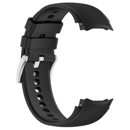 For OPPO Watch X2 Vertical Texture Silicone Watch Band(Black) - Watch Bands by buy2fix | Online Shopping UK | buy2fix