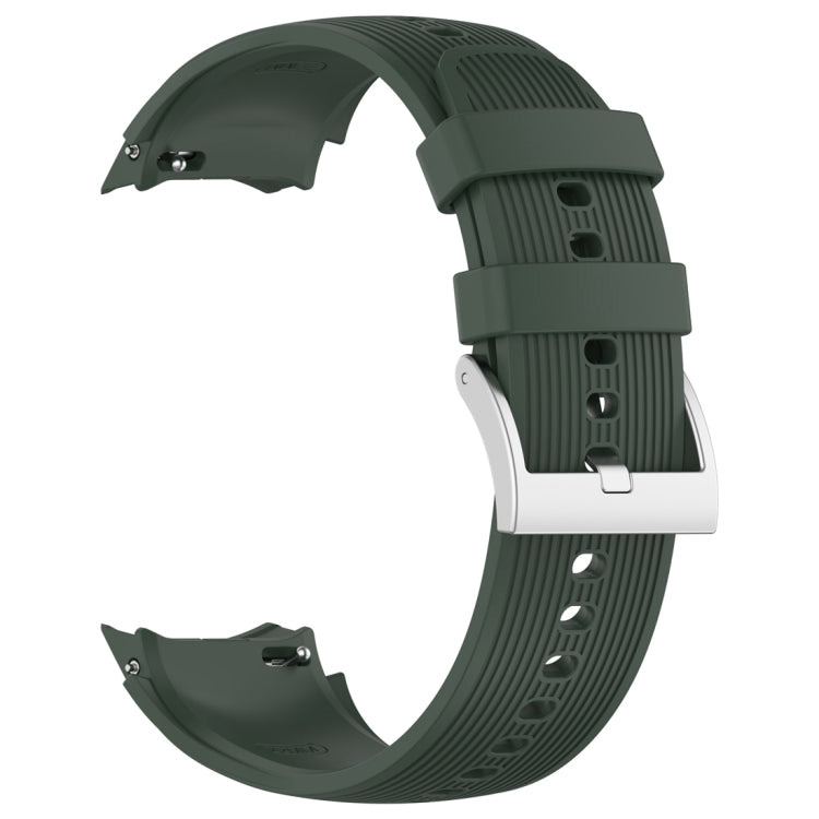 For OPPO Watch X2 Vertical Texture Silicone Watch Band(Dark Green) - Watch Bands by buy2fix | Online Shopping UK | buy2fix