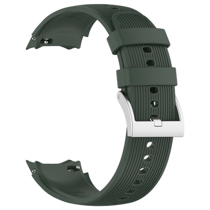 For OPPO Watch X2 Vertical Texture Silicone Watch Band(Dark Green) - Watch Bands by buy2fix | Online Shopping UK | buy2fix
