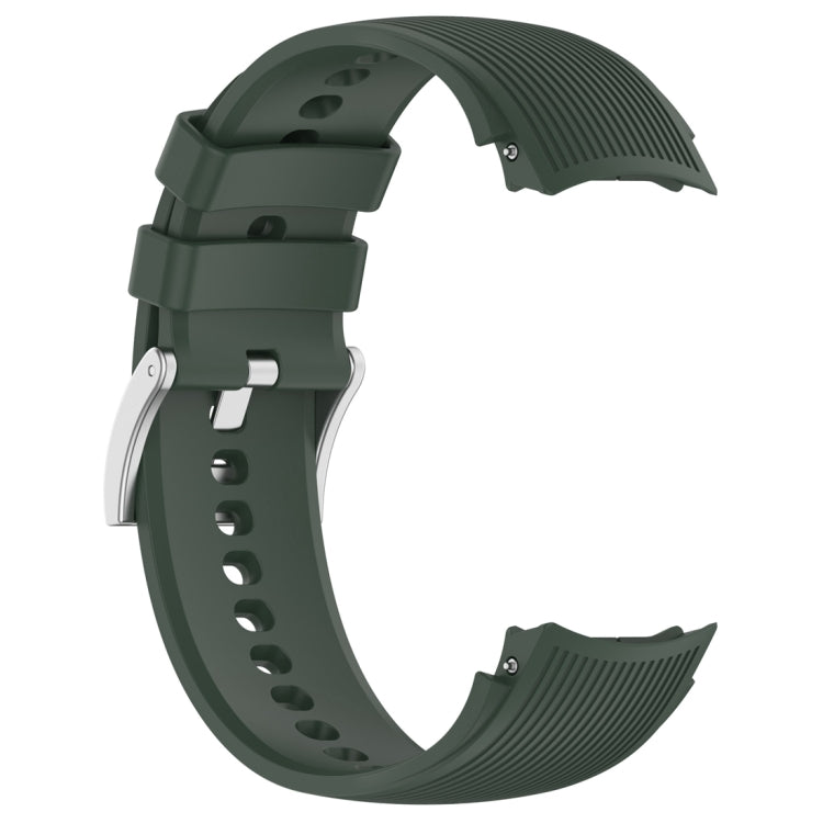 For OPPO Watch X2 Vertical Texture Silicone Watch Band(Dark Green) - Watch Bands by buy2fix | Online Shopping UK | buy2fix
