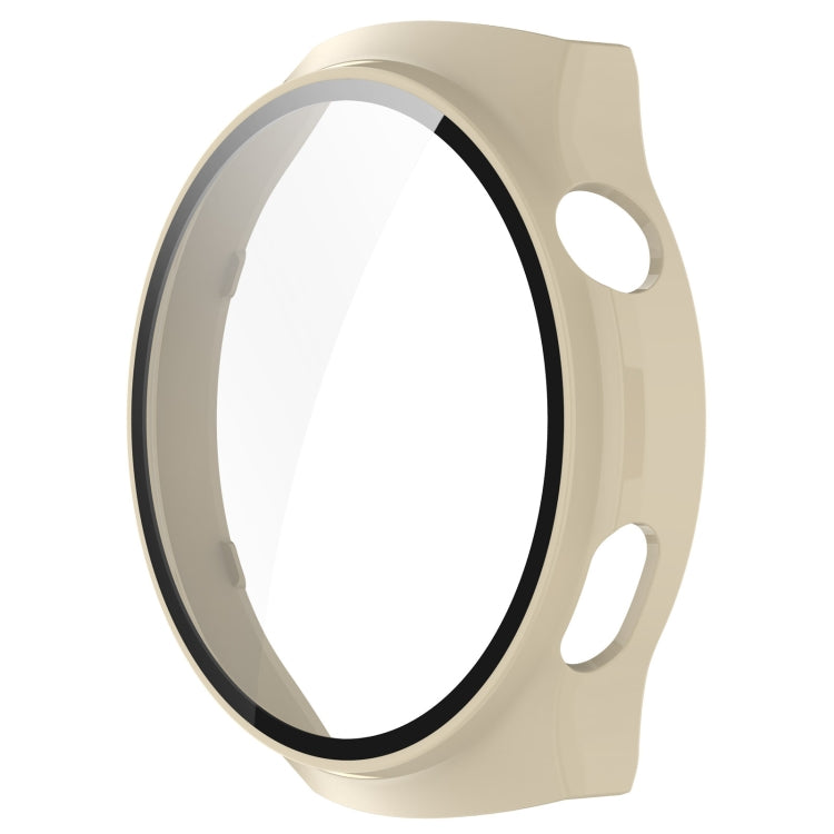 For Huawei Watch 4 Pro Space Edition PC + Curved Glass Film Integrated Watch Protective Case(Ivory White) by buy2fix