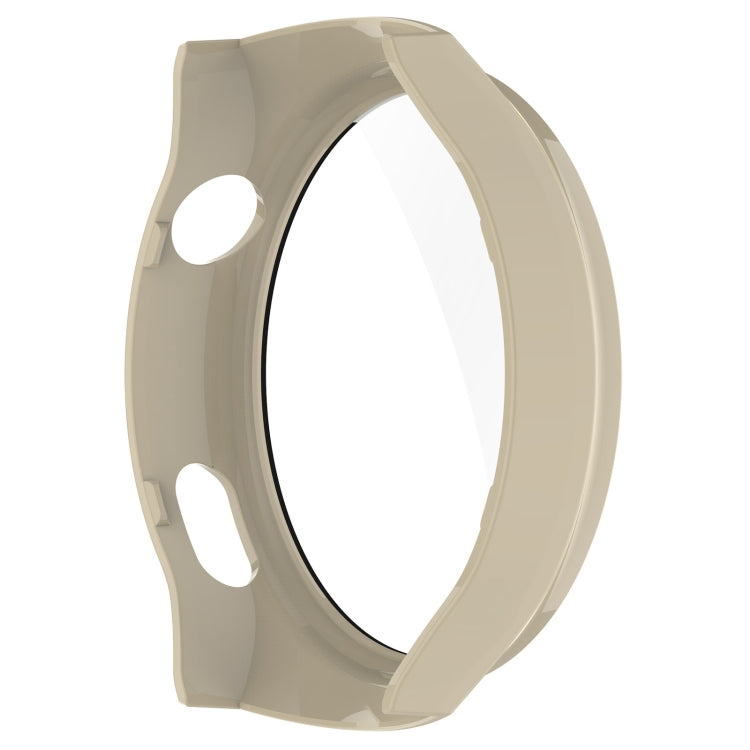 For Huawei Watch 4 Pro Space Edition PC + Curved Glass Film Integrated Watch Protective Case(Ivory White) by buy2fix