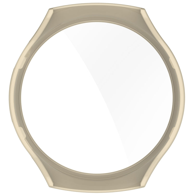 For Huawei Watch 4 Pro Space Edition PC + Curved Glass Film Integrated Watch Protective Case(Ivory White) by buy2fix