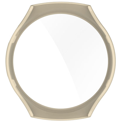 For Huawei Watch 4 Pro Space Edition PC + Curved Glass Film Integrated Watch Protective Case(Ivory White) by buy2fix