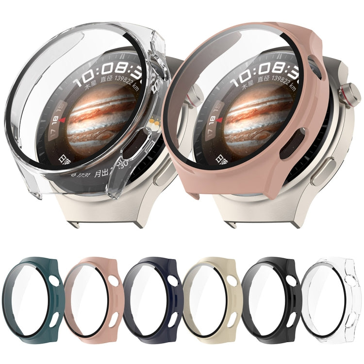 For Huawei Watch 4 Pro Space Edition PC + Curved Glass Film Integrated Watch Protective Case(Pink) by buy2fix