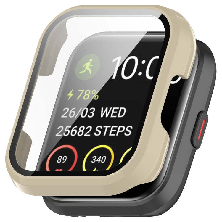 For SKG V7 / V7 Pro Tempered Film Integrated PC Watch Protective Cover(Ivory White) - Watch Case by buy2fix | Online Shopping UK | buy2fix