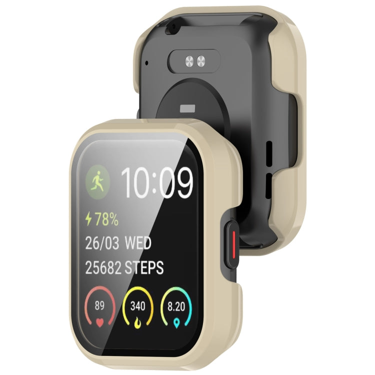 For SKG V7 / V7 Pro Tempered Film Integrated PC Watch Protective Cover(Ivory White) - Watch Case by buy2fix | Online Shopping UK | buy2fix