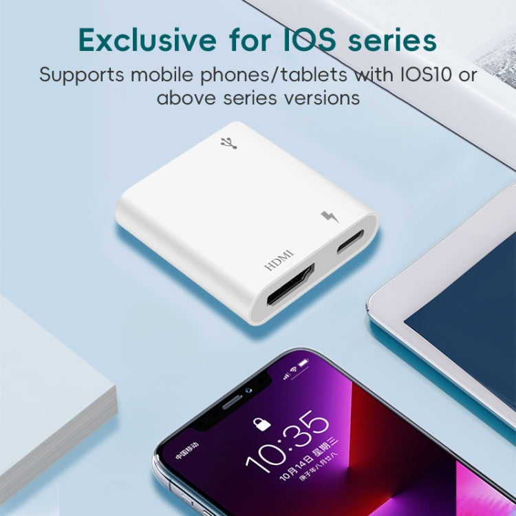 XM006 1080P iOS10.0 HDMI Mobile Phone AV Adapter(White) by buy2fix