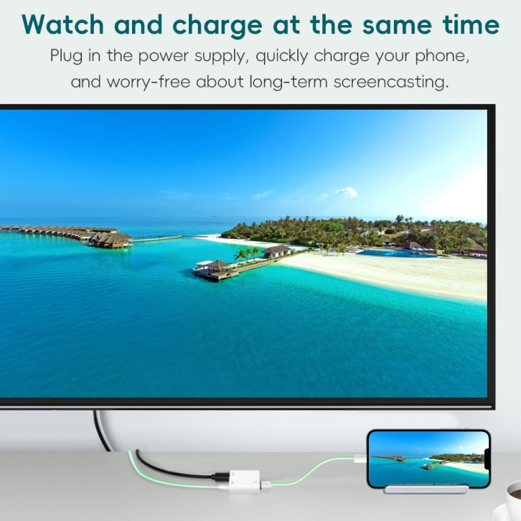 XM006 1080P iOS10.0 HDMI Mobile Phone AV Adapter(White) by buy2fix