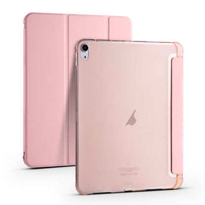 For iPad Air 11 2025 / 2024 3-fold TPU Leather Smart Tablet Case with Pen Slot(Pink) - iPad Air 11 2025 / 2024 Cases by buy2fix | Online Shopping UK | buy2fix