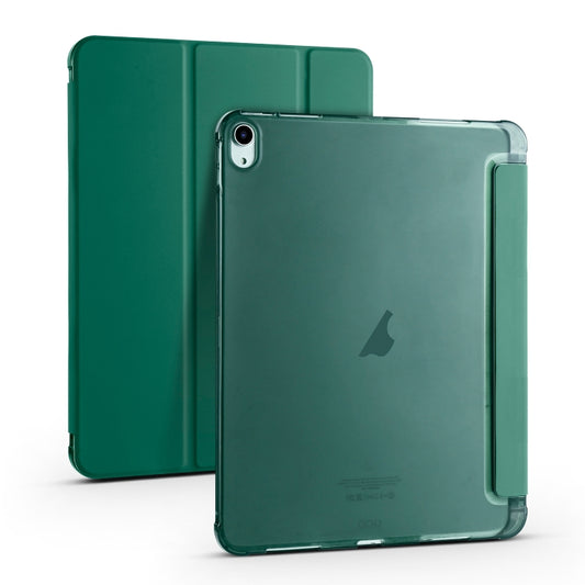 For iPad Air 11 2025 / 2024 3-fold TPU Leather Smart Tablet Case with Pen Slot(Pine Green) - iPad Air 11 2025 / 2024 Cases by buy2fix | Online Shopping UK | buy2fix
