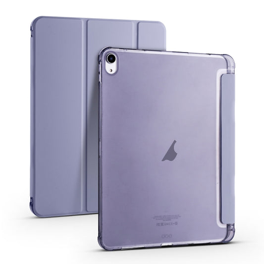 For iPad Air 11 2025 / 2024 3-fold TPU Leather Smart Tablet Case with Pen Slot(Lavender Purple) - iPad Air 11 2025 / 2024 Cases by buy2fix | Online Shopping UK | buy2fix