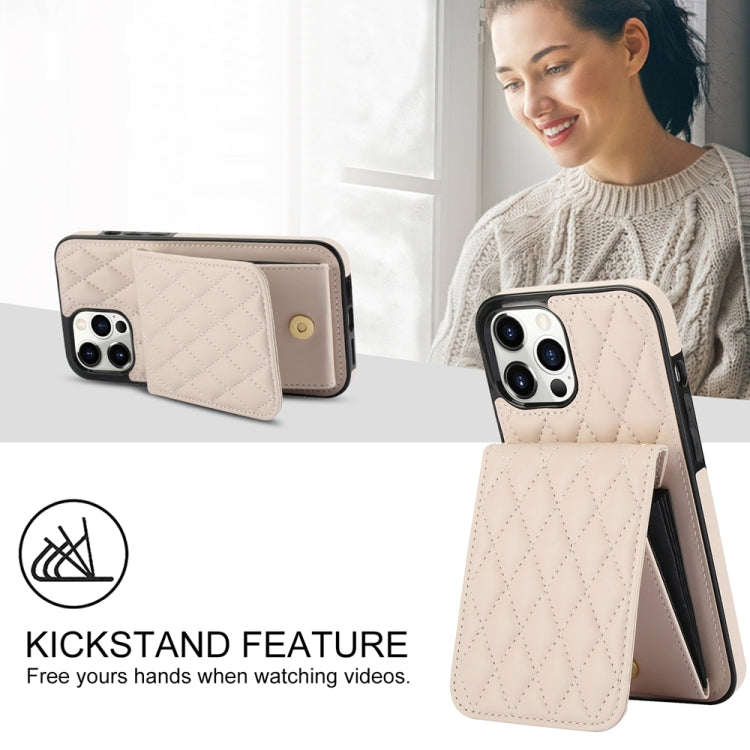 For iPhone 15 YM015 Crossbody Rhombic Card Bag RFID Phone Case(White) - iPhone 15 Cases by buy2fix | Online Shopping UK | buy2fix