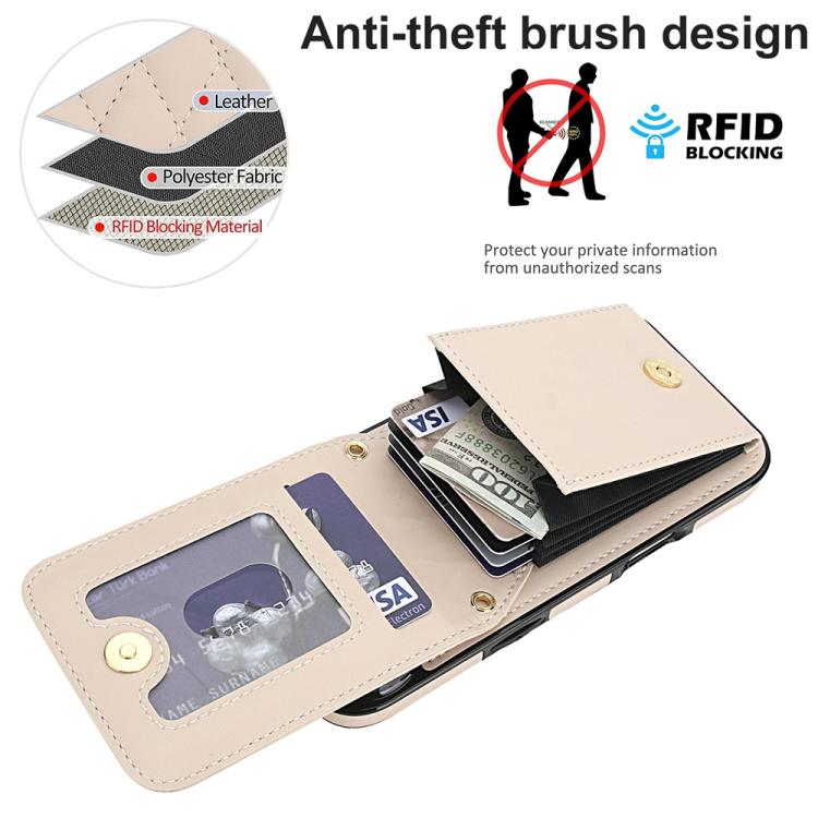 For iPhone Air YM015 Crossbody Rhombic Card Bag RFID Phone Case(White) - iPhone Air Cases by buy2fix | Online Shopping UK | buy2fix