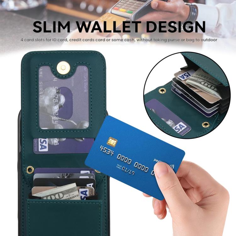 For iPhone Air YM015 Crossbody Rhombic Card Bag RFID Phone Case(Green) - iPhone Air Cases by buy2fix | Online Shopping UK | buy2fix