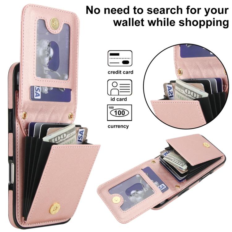For iPhone Air YM015 Crossbody Rhombic Card Bag RFID Phone Case(Rose Gold) - iPhone Air Cases by buy2fix | Online Shopping UK | buy2fix