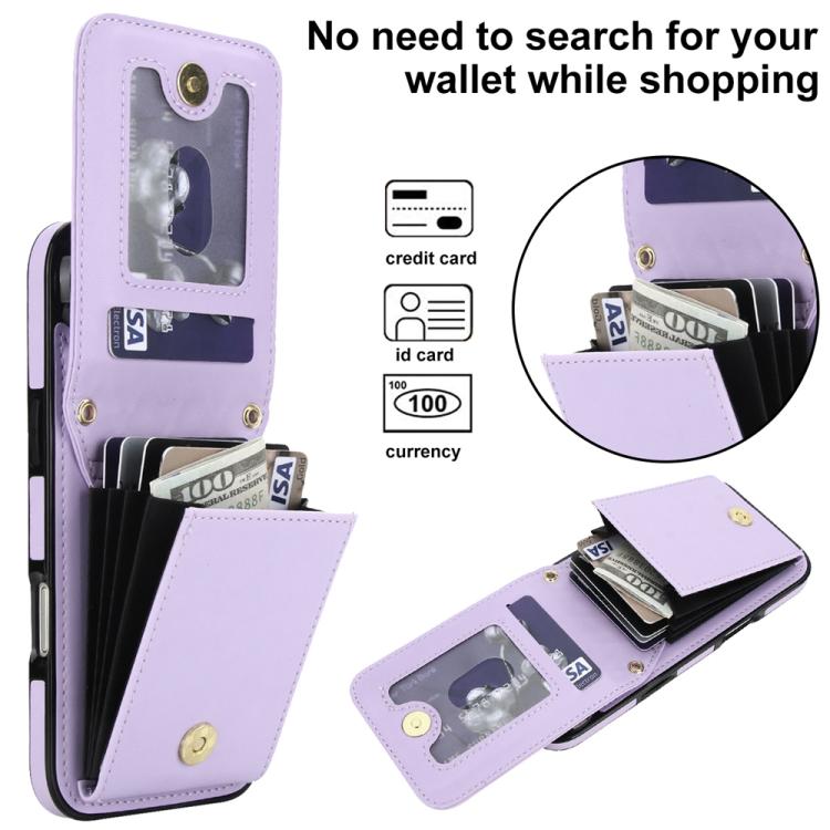 For iPhone Air YM015 Crossbody Rhombic Card Bag RFID Phone Case(Light Purple) - iPhone Air Cases by buy2fix | Online Shopping UK | buy2fix