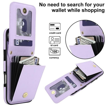 For iPhone Air YM015 Crossbody Rhombic Card Bag RFID Phone Case(Light Purple) - iPhone Air Cases by buy2fix | Online Shopping UK | buy2fix