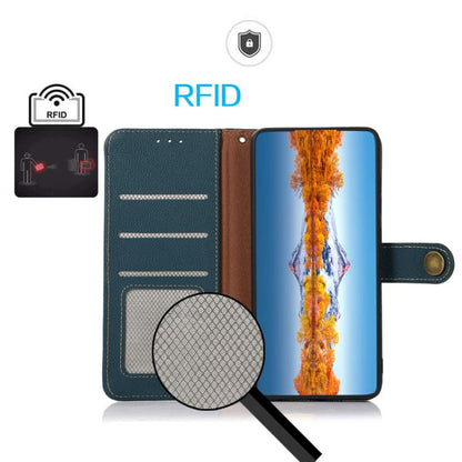 For iPhone 17 Pro Max KHAZNEH Custer Genuine Leather RFID Phone Case(Green) - iPhone 17 Pro Max Cases by buy2fix | Online Shopping UK | buy2fix