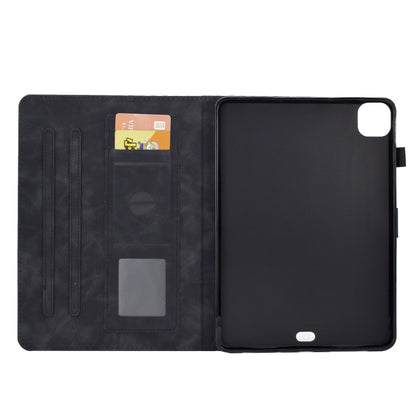 For iPad Pro 11 2024 Rhombus Embossed Leather Tablet Case(Black) - iPad Pro 11 2024 Cases by buy2fix | Online Shopping UK | buy2fix
