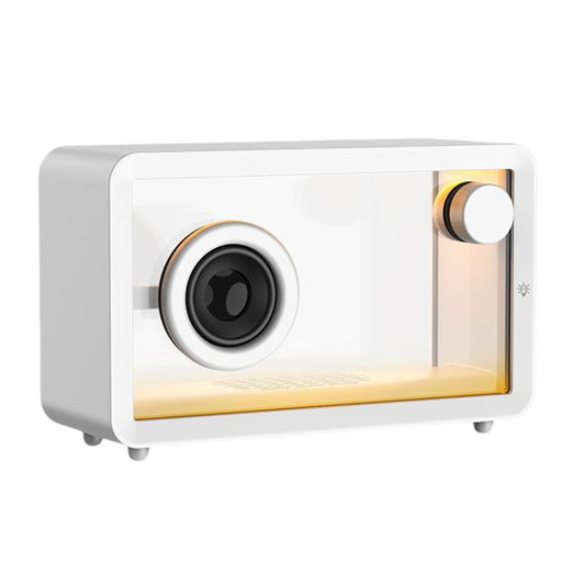 M8 Simple Fashion Transparent Bluetooth Speaker Subwoofer with Ambient Light(White) - Desktop Speaker by buy2fix | Online Shopping UK | buy2fix