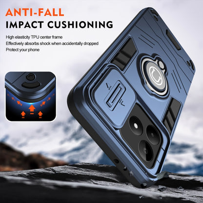 For Realme C53 / C51 / Narzo N53 Camshield Ring Holder Phone Case(Royal Blue) - Realme Cases by buy2fix | Online Shopping UK | buy2fix