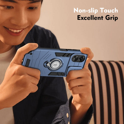 For OPPO A78 4G Camshield Ring Holder Phone Case(Royal Blue) by buy2fix