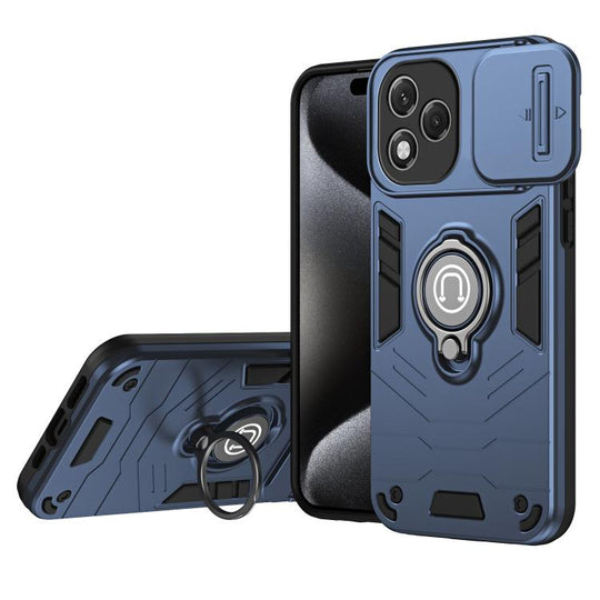For Honor 400 Lite Global Camshield Ring Holder Phone Case(Royal Blue)