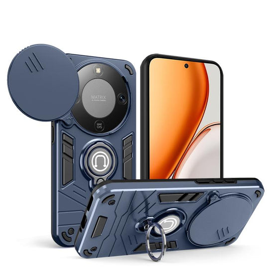 For Honor X70 5G / X9d Camshield Ring Holder Phone Case(Royal Blue)