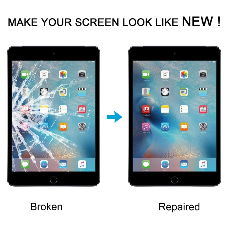 For iPad mini 4 Front Screen Outer Glass Lens with OCA Optically Clear Adhesive(White) by buy2fix