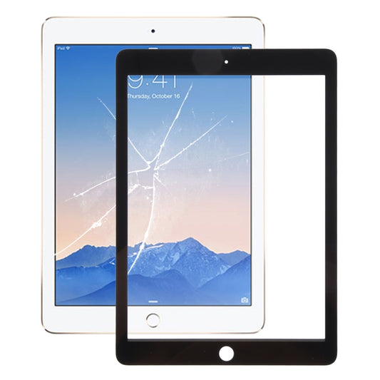 For iPad 6 / Air 2 Front Screen Outer Glass Lens with OCA Optically Clear Adhesive(Black) by buy2fix