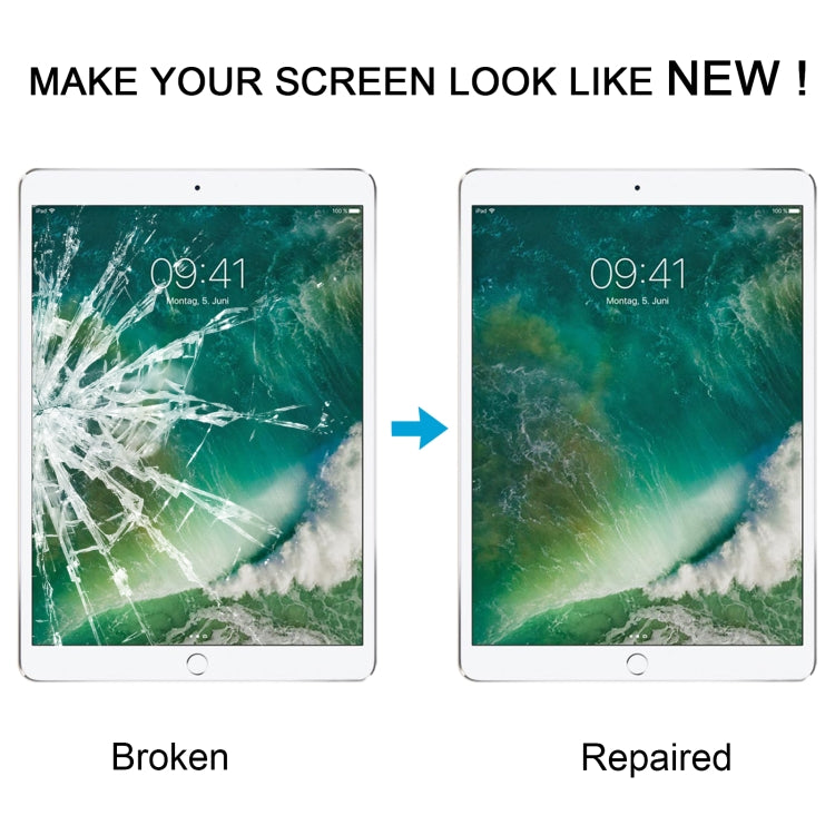 For iPad Pro 10.5 Front Screen Outer Glass Lens with OCA Optically Clear Adhesive(Black) by buy2fix