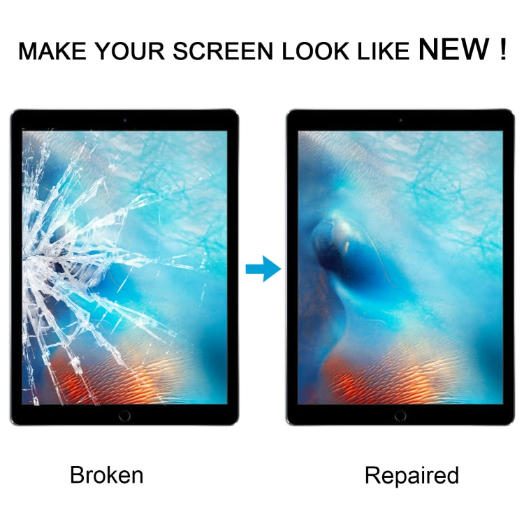 For iPad Pro 12.9 2015 Front Screen Outer Glass Lens with OCA Optically Clear Adhesive(Black) by buy2fix