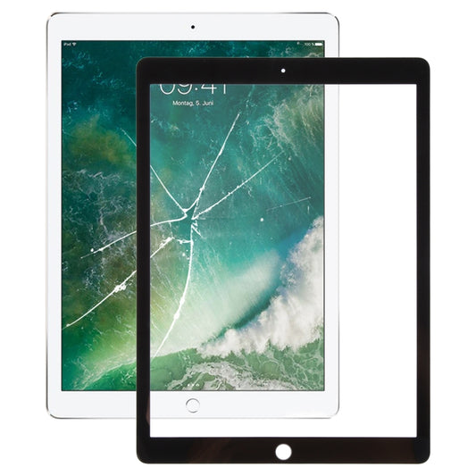 For iPad Pro 12.9 2017 Front Screen Outer Glass Lens with OCA Optically Clear Adhesive(Black) by buy2fix
