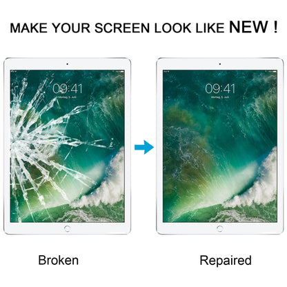 For iPad Pro 12.9 2017 Front Screen Outer Glass Lens with OCA Optically Clear Adhesive(White) by buy2fix