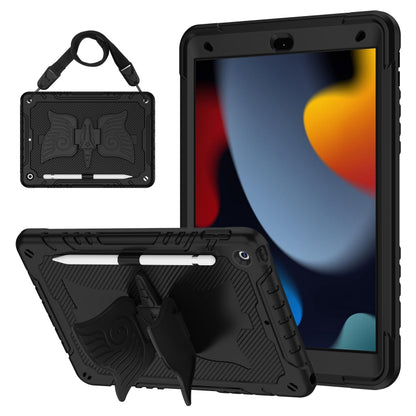 For iPad 10.2 2021/2020/2019 Kickstand PC Hybrid Silicone Tablet Case(Black) - iPad 10.2 Cases by buy2fix | Online Shopping UK | buy2fix