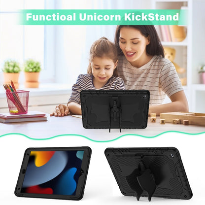 For iPad 10.2 2021/2020/2019 Kickstand PC Hybrid Silicone Tablet Case(Black) - iPad 10.2 Cases by buy2fix | Online Shopping UK | buy2fix