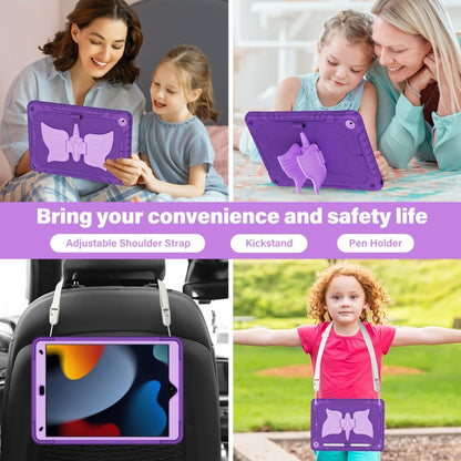 For iPad 10.2 2021/2020/2019 Kickstand PC Hybrid Silicone Tablet Case(Purple) - iPad 10.2 Cases by buy2fix | Online Shopping UK | buy2fix