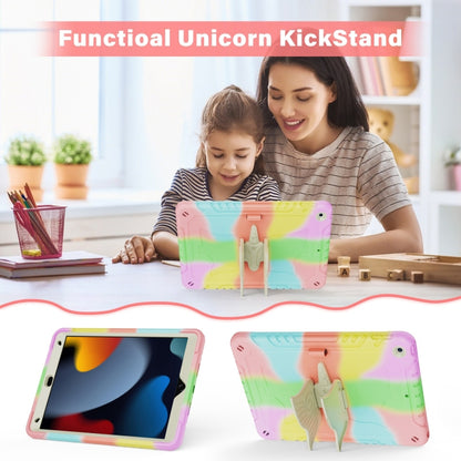 For iPad 10.2 2021/2020/2019 Kickstand PC Hybrid Silicone Tablet Case(Colorful Rose Gold) - iPad 10.2 Cases by buy2fix | Online Shopping UK | buy2fix