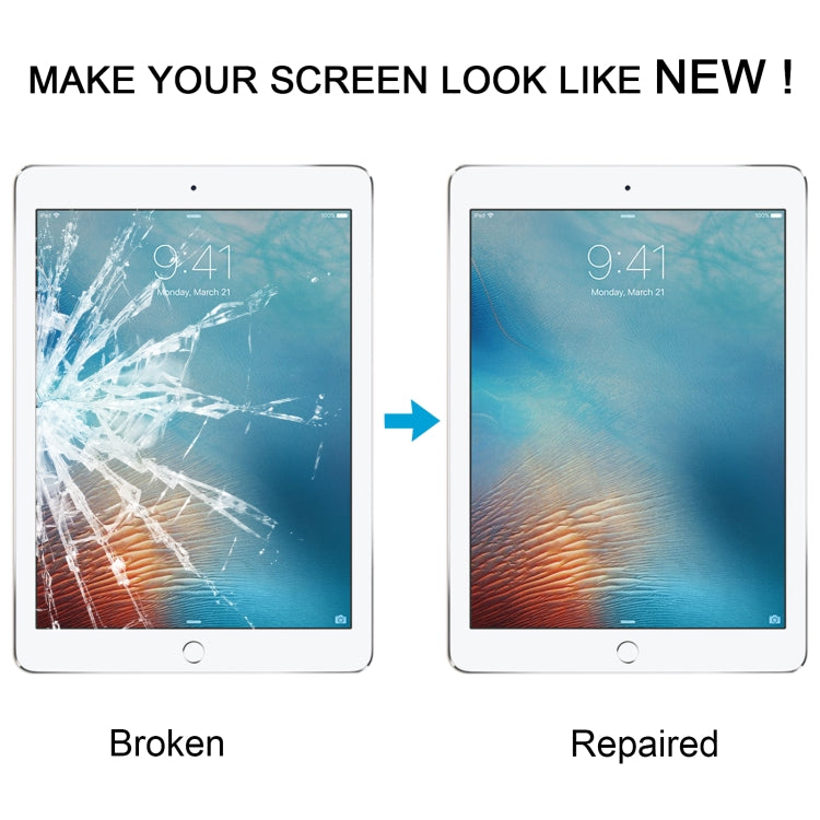 For iPad Pro 9.7 Front Screen Outer Glass Lens with OCA Optically Clear Adhesive(Black) by buy2fix