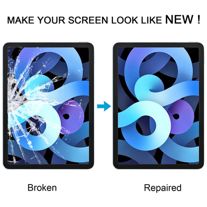 For iPad Air 4 Front Screen Outer Glass Lens with OCA Optically Clear Adhesive(Black) by buy2fix