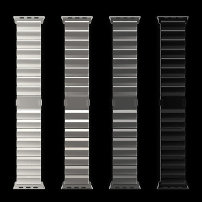 For Apple Watch Series 5 40mm One-Bead Magnetic Buckle Titanium Metal Watch Band(Titanium Color) by buy2fix